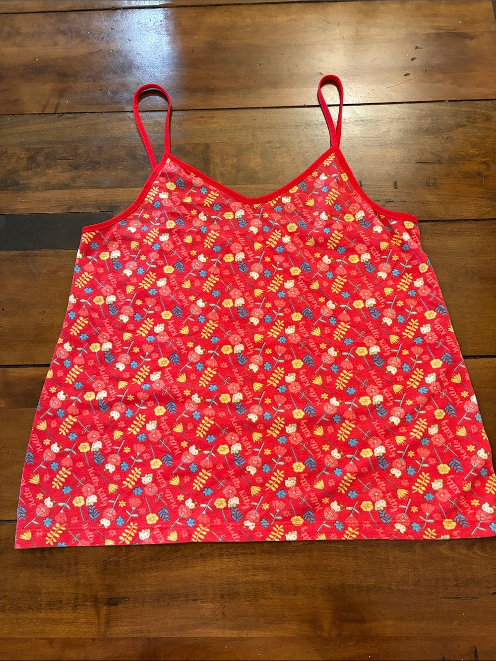 Avon Fashion Hello Kitty Floral Cotton Cami Tank Top